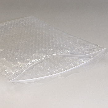 エアーキャップ・エアーパックのチャック式袋の詳細写真。プチプチのサンジップ袋です。