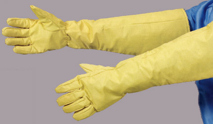 クリーンルーム用耐熱手袋・耐刃性帯電防止手袋です。全面に耐熱・耐切創性があります。