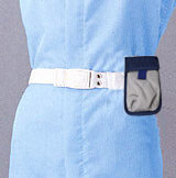クリーンルーム用スマホケースは、スマートフォンを腰に付ける、静電気帯電防止のウエストポーチ型の保護カバーです。