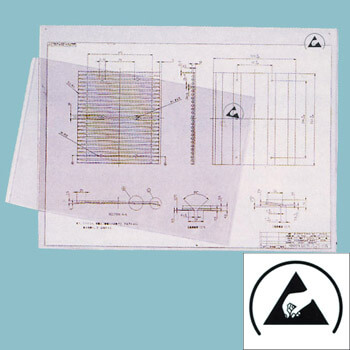 クリーンルーム用硬質クリヤーカードケースA3・A4・B4サイズ/ESD静電気帯電防止クリアーカードケース
